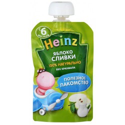 Пюре Heinz яблоко сливки без сахара с 6 мес 90 г