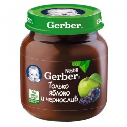Пюре Gerber яблоко чернослив с 6 мес 130 г