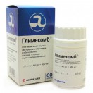 Глимекомб, табл. 40 мг+500 мг №60