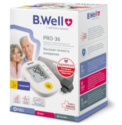 Тонометр автоматический B.Well с универсальной манжетой M-L (22-42 см) и адаптером PRO-36