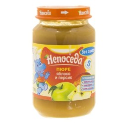 Пюре Непоседа яблоко персик без сахара с 6 мес. 190 г
