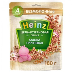 Каша безмолочная Heinz цельнозерновая гречневая кашка с 4 мес 180 г