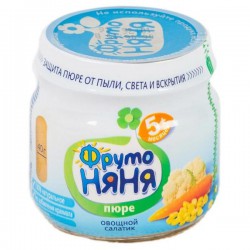 Пюре Фрутоняня овощной салатик цветная капуста кукуруза морковь с 5 мес 80 г