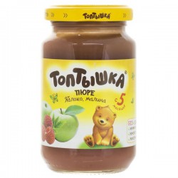 Пюре Топтышка яблоко малина с сахаром с 5 мес 190 г