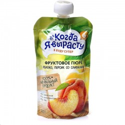 Пюре Когда Я вырасту яблоко персик сливки с 6 мес 220 г