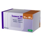 Телмиста АМ, таблетки 10 мг+80 мг 84 шт