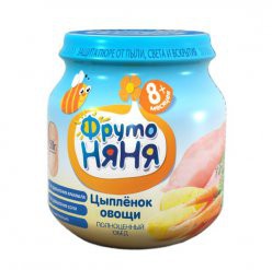 Пюре Фрутоняня ризотто из цыпленка с овощами с 8 мес 100 г